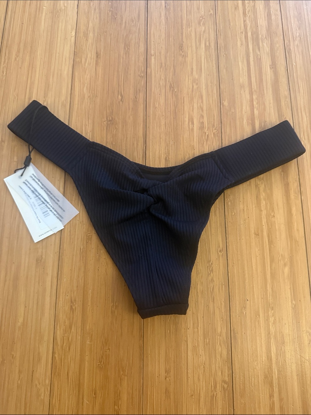 Montce Uno Bikini Bottom | Black Rib - Picture 5 of 14